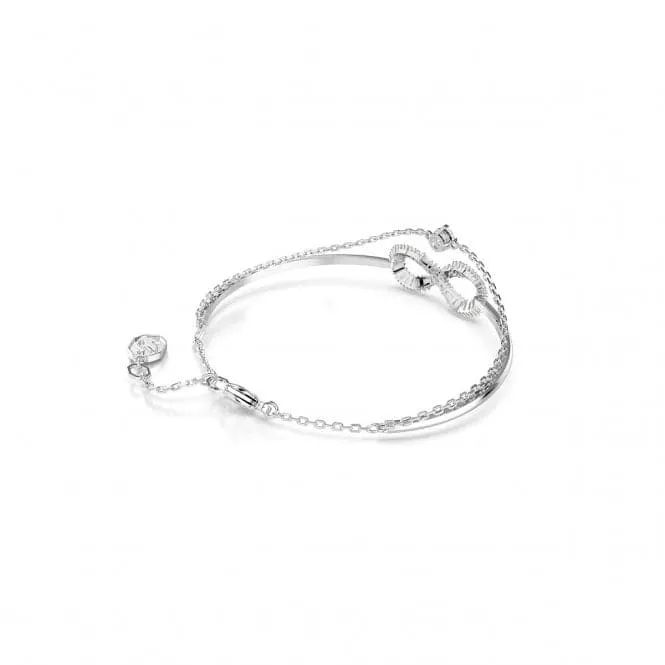 Hyperbola White Rhodium Plated Infinity Bangle 5684049