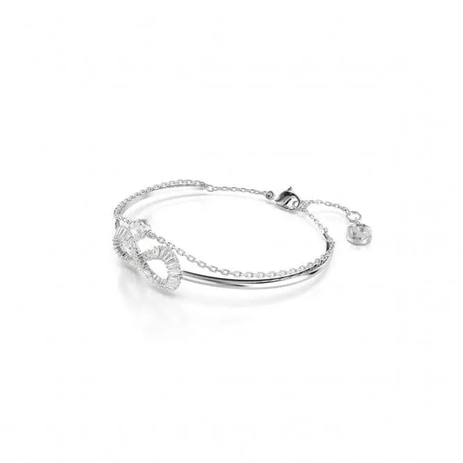 Hyperbola White Rhodium Plated Infinity Bangle 5684049