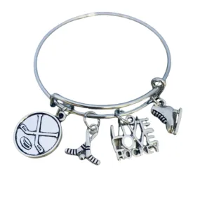 Ice Hockey Bangle Bracelet