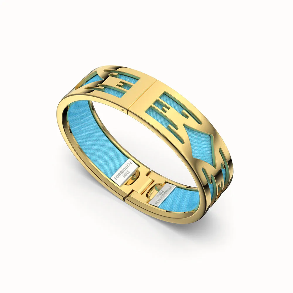 Ikat Bangle - Turquoise Blue