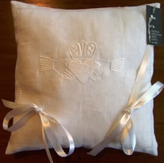 Irish Linen Wedding Ring Pillow