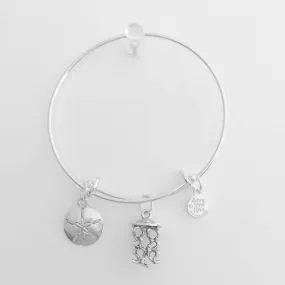 Jelly Fish Sand Dollar Bangle Bracelet