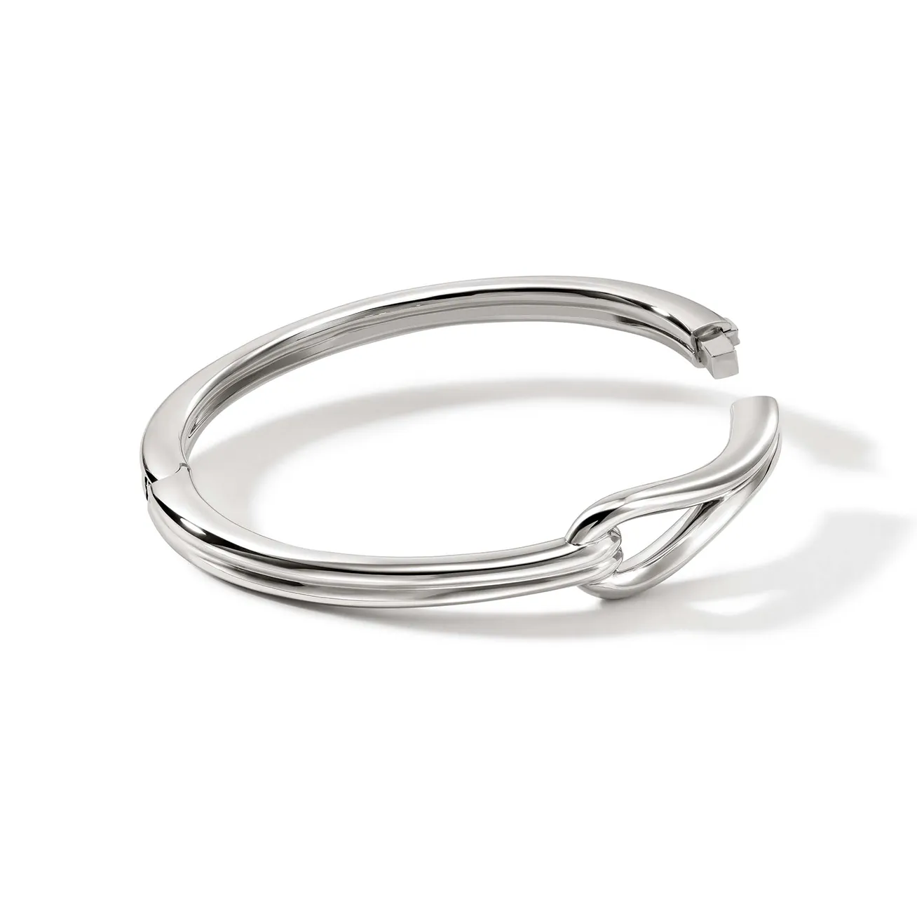 John Hardy Surf Sterling Silver Hinged Bangle