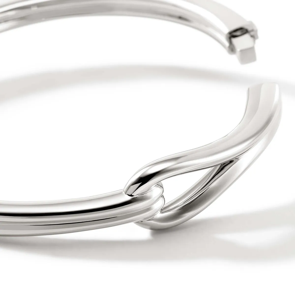 John Hardy Surf Sterling Silver Hinged Bangle