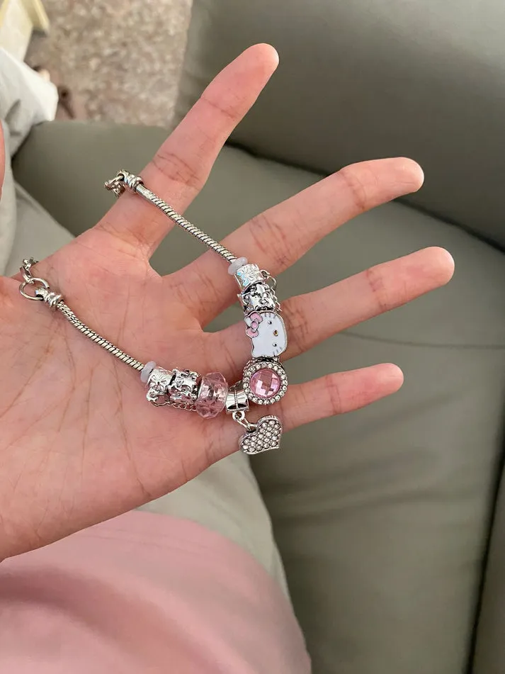 Kitty Stainless Steel Bangle Bracelet