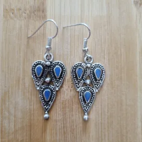 Kuchi Tribal Earrings - 3 stones