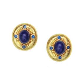 Lapis and Blue Sapphire Earrings