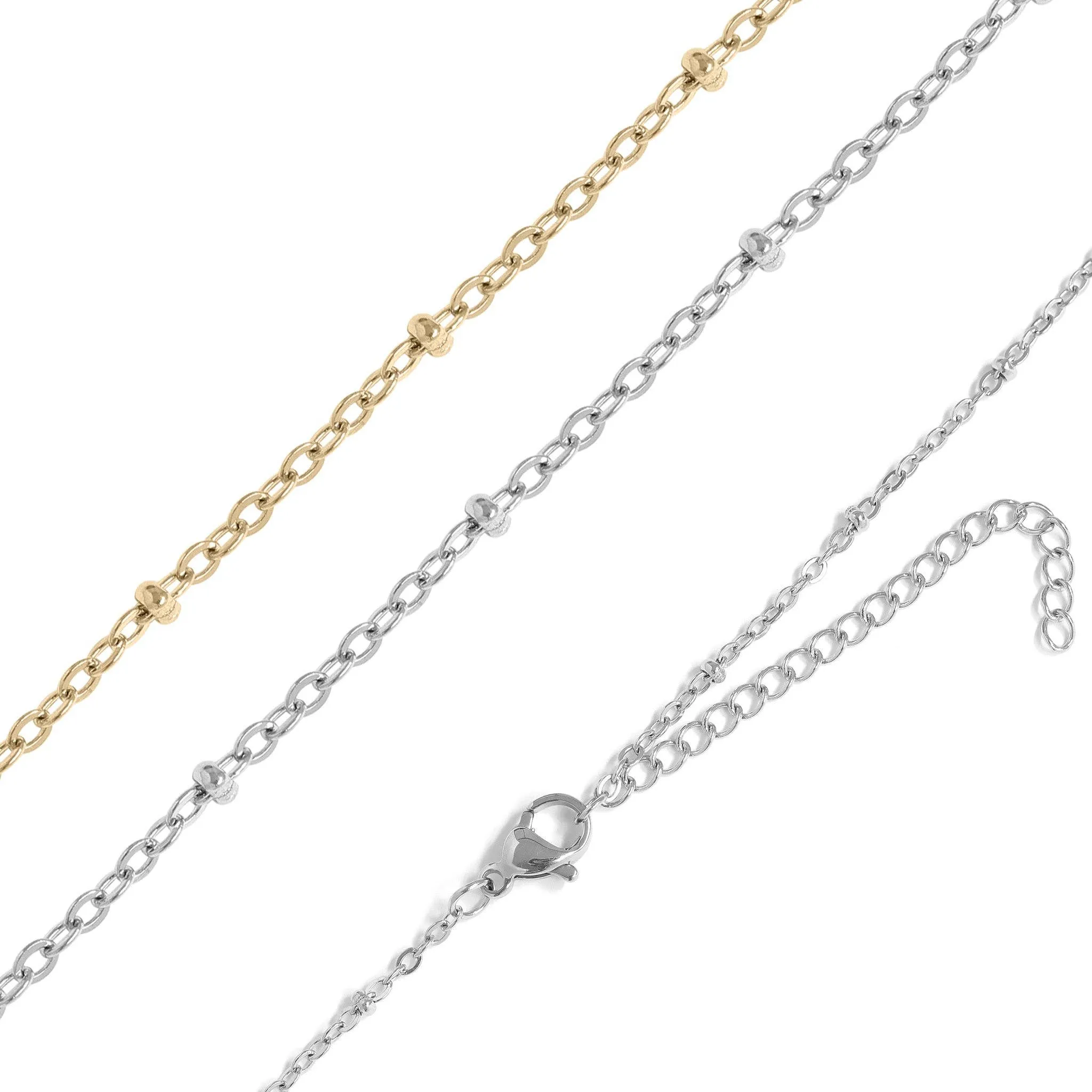 Lauren Gold Stainless Steel PVD Satellite Chain Necklace