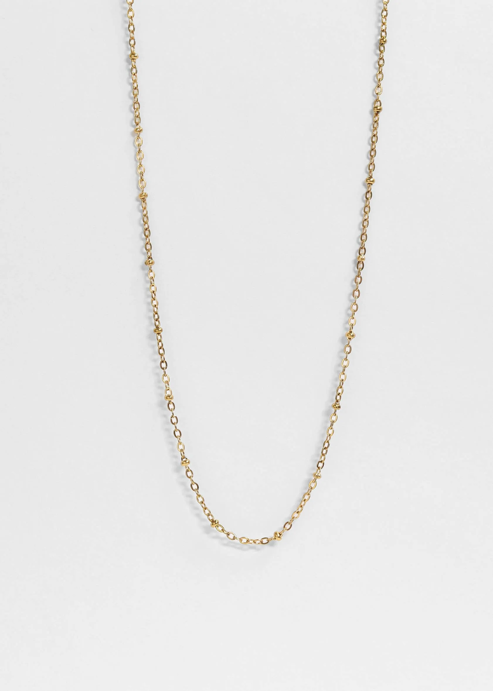 Lauren Gold Stainless Steel PVD Satellite Chain Necklace