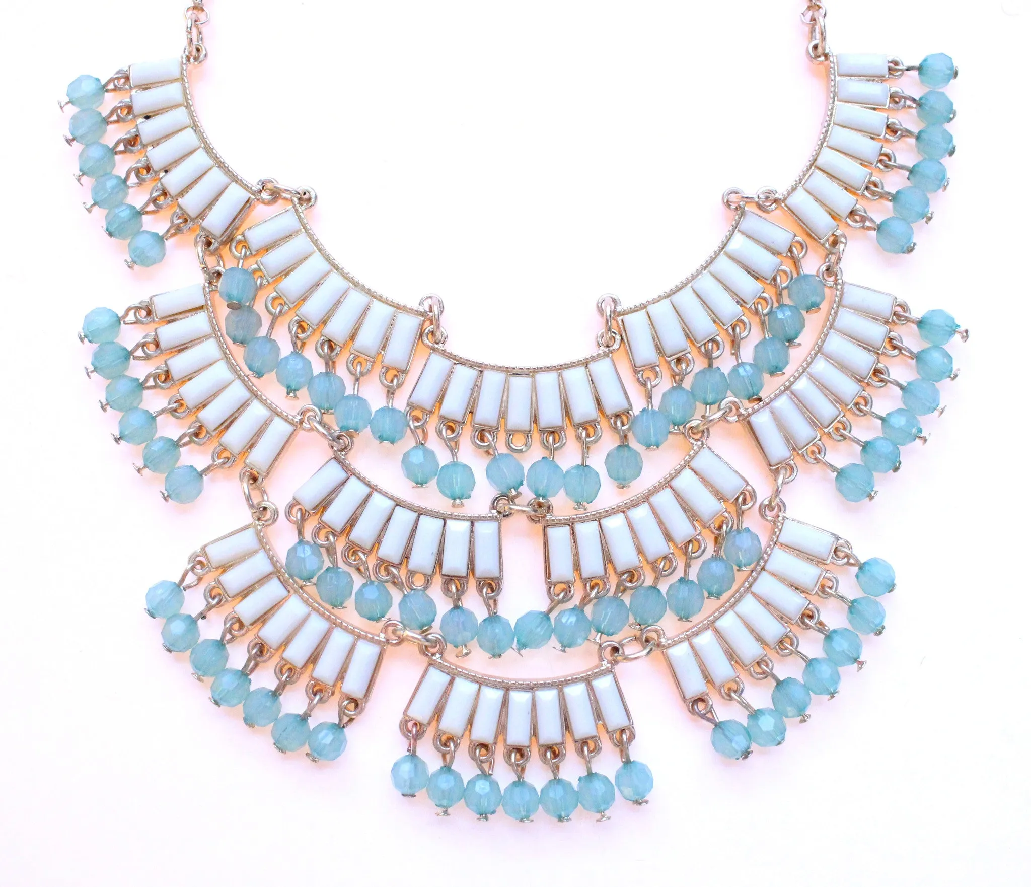 Layered Boho Fringe Statement Necklace