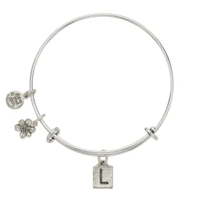 Letter L Charm Bangle Bracelet