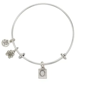 Letter O Charm Bangle Bracelet