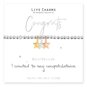 Life Charms I Wanted To Say Congratulations Bracelet