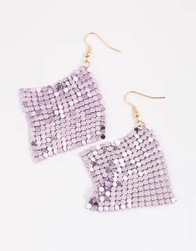 Lilac Basic Chainmail Drop Earrings