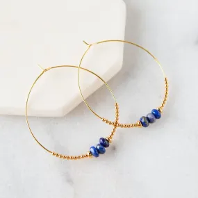 Lily Earrings - Lapis Lazuli