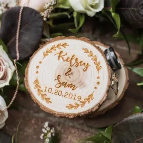 Lotus Tree Couple Name Round Ring Box