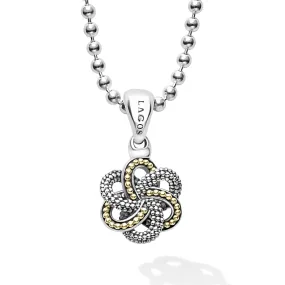 Love Knot Small Two-Tone Pendant Necklace