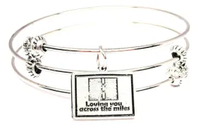 Loving You Across The Miles Triple Style Expandable Bangle Bracelet