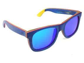 LPG Apparel Co. CABO Mirrored Polarized Wood Sunglasses