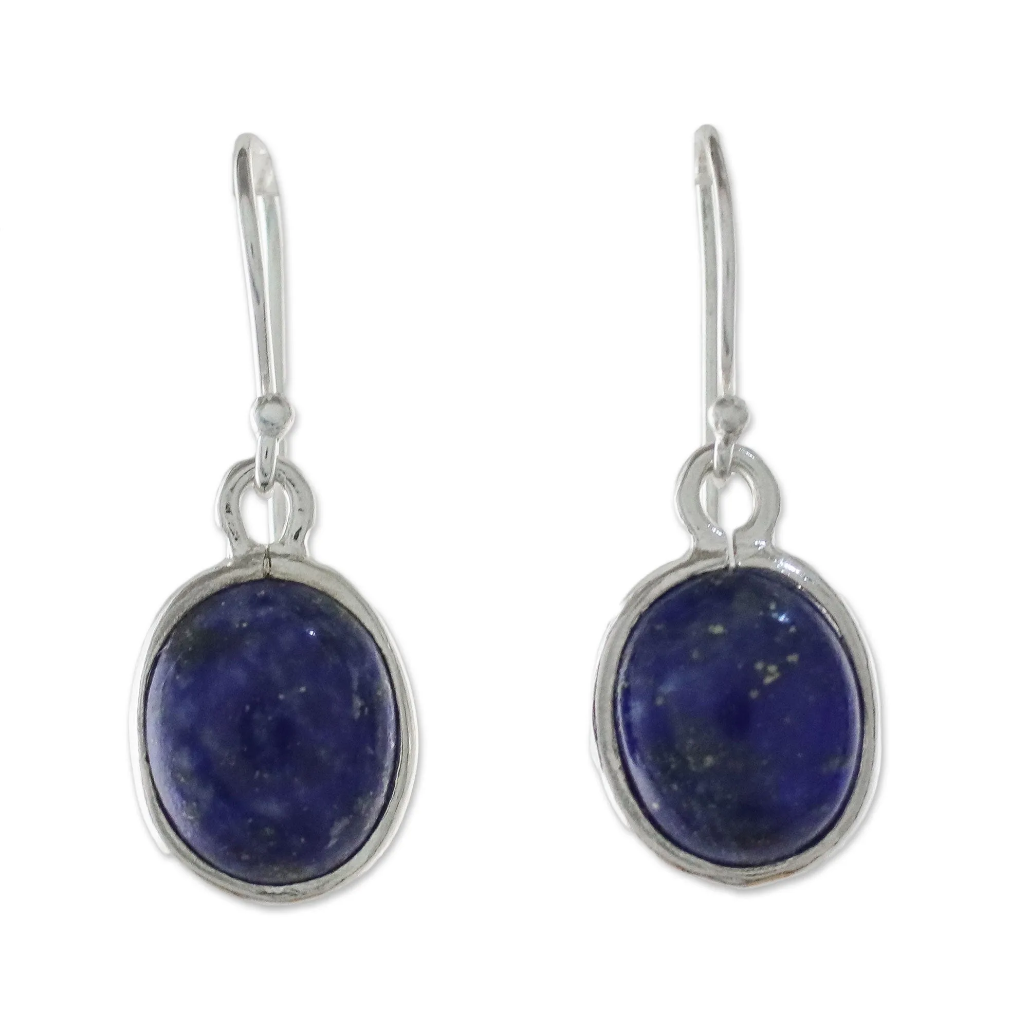 Majestic Blue Lapis Lazuli Oval Earrings