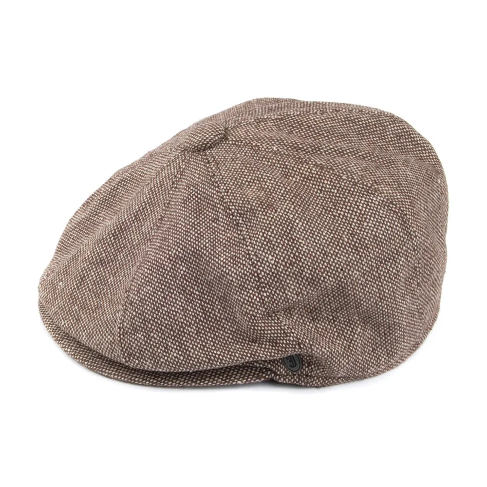 Marl Tweed Newsboy Cap - Brown