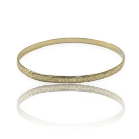 Moroccan style bangle bracelet 14K