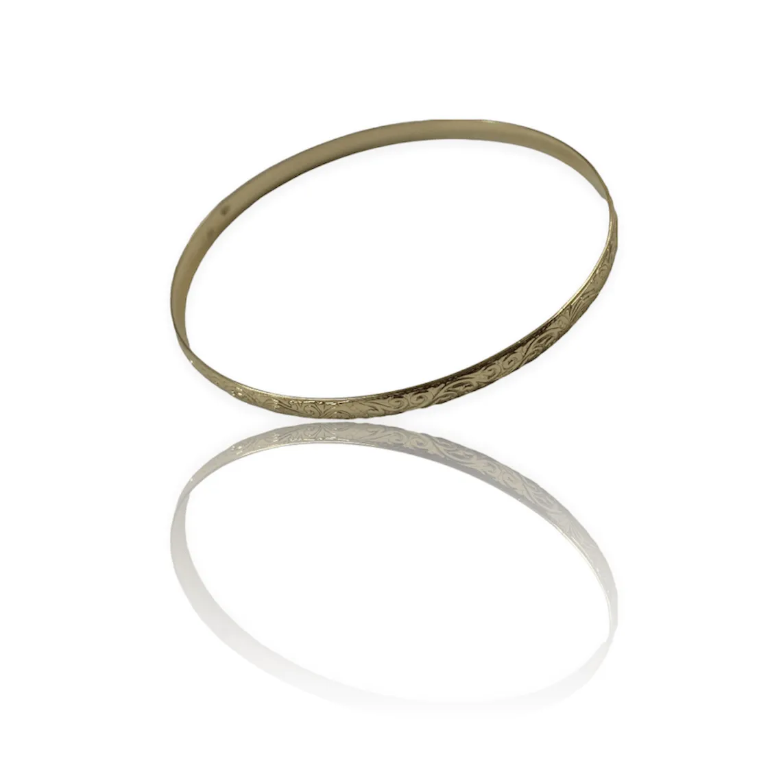 Moroccan style bangle bracelet 14K