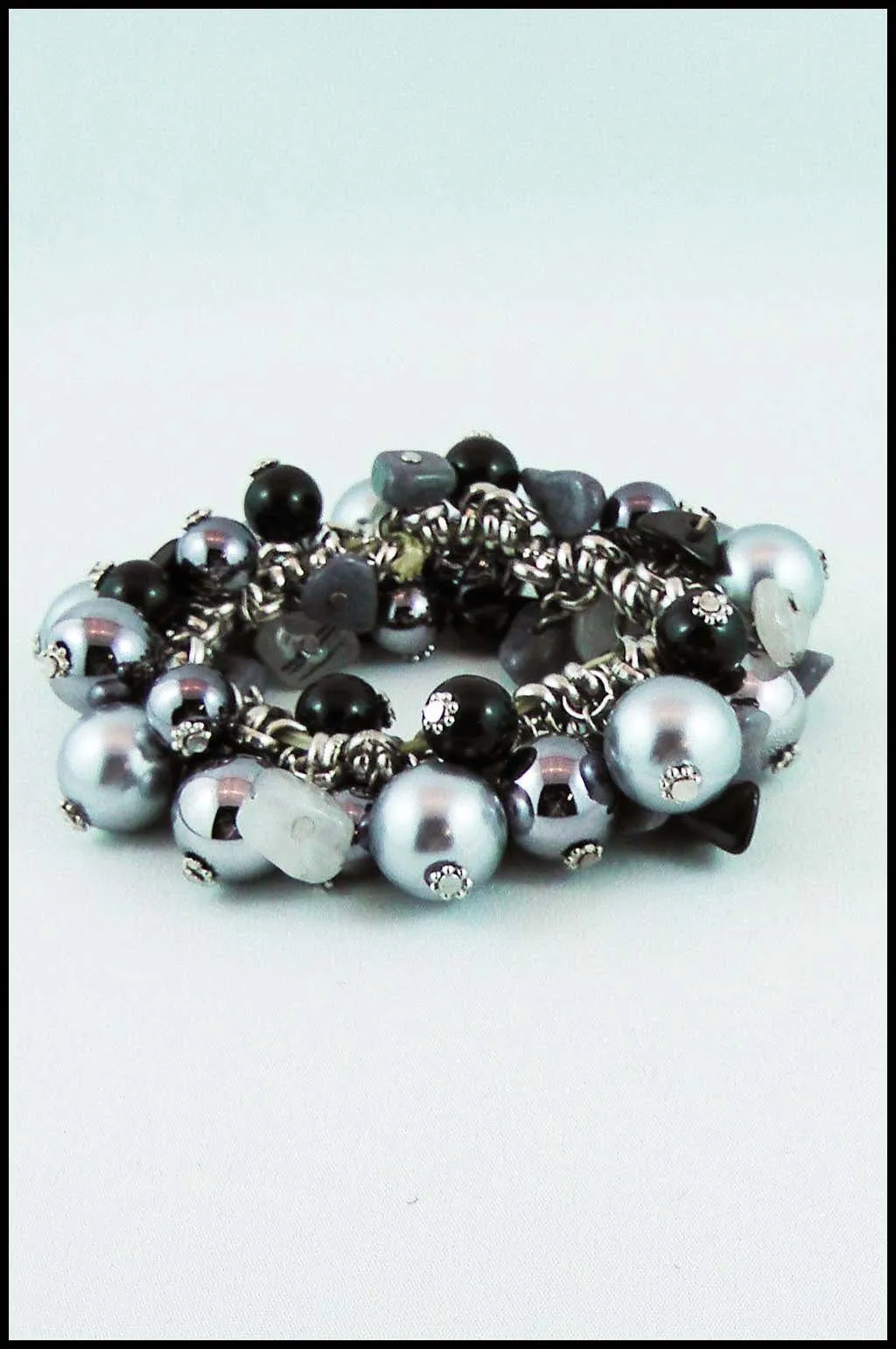 Multi-colour Beaded Cluster Bracelet