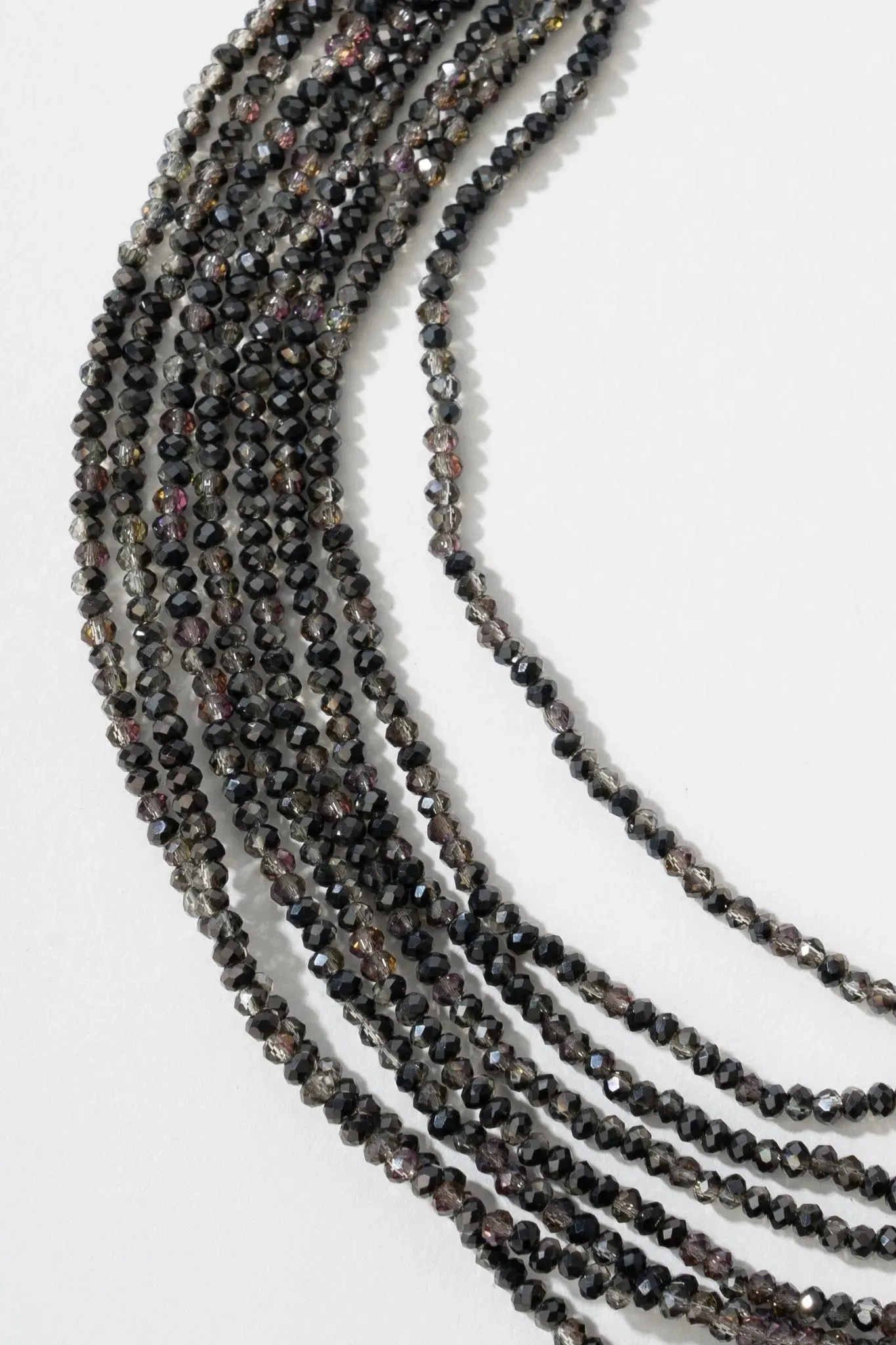 Multi Strand Beaded Crystal Necklace