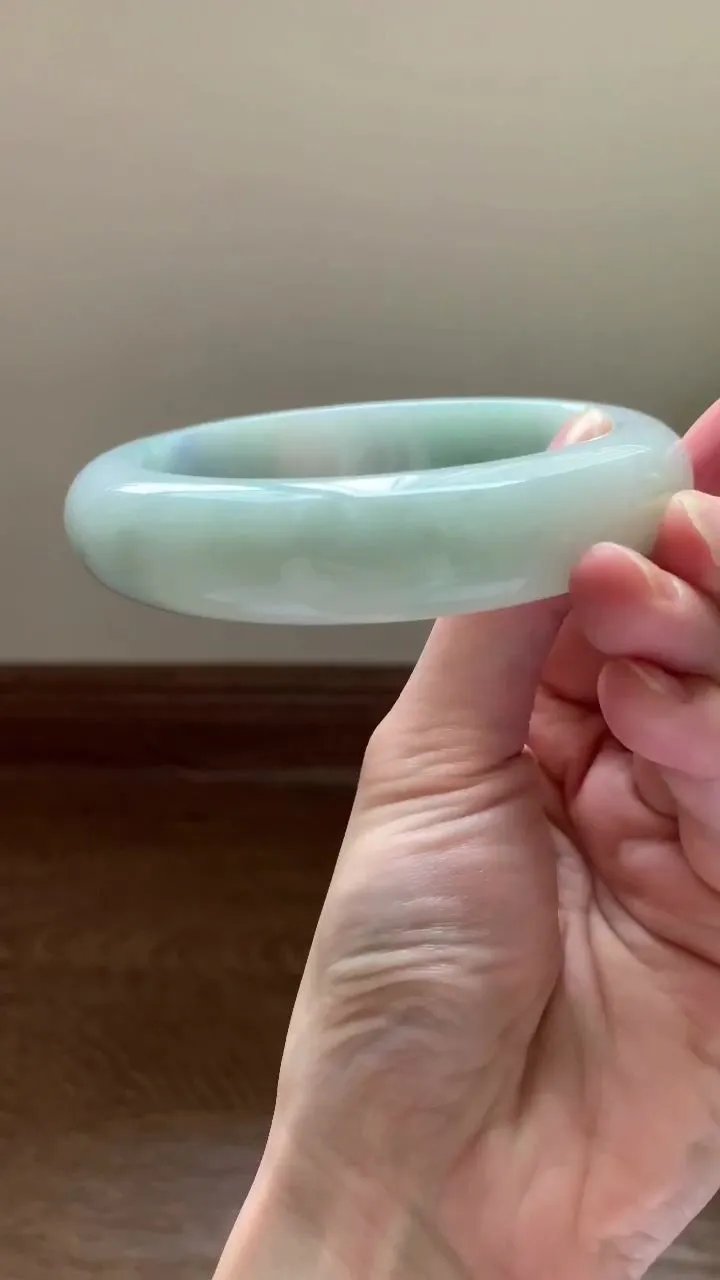 Natural Jade Bangle Jadeite Bangle Internal Diameter 63.5mm BER470