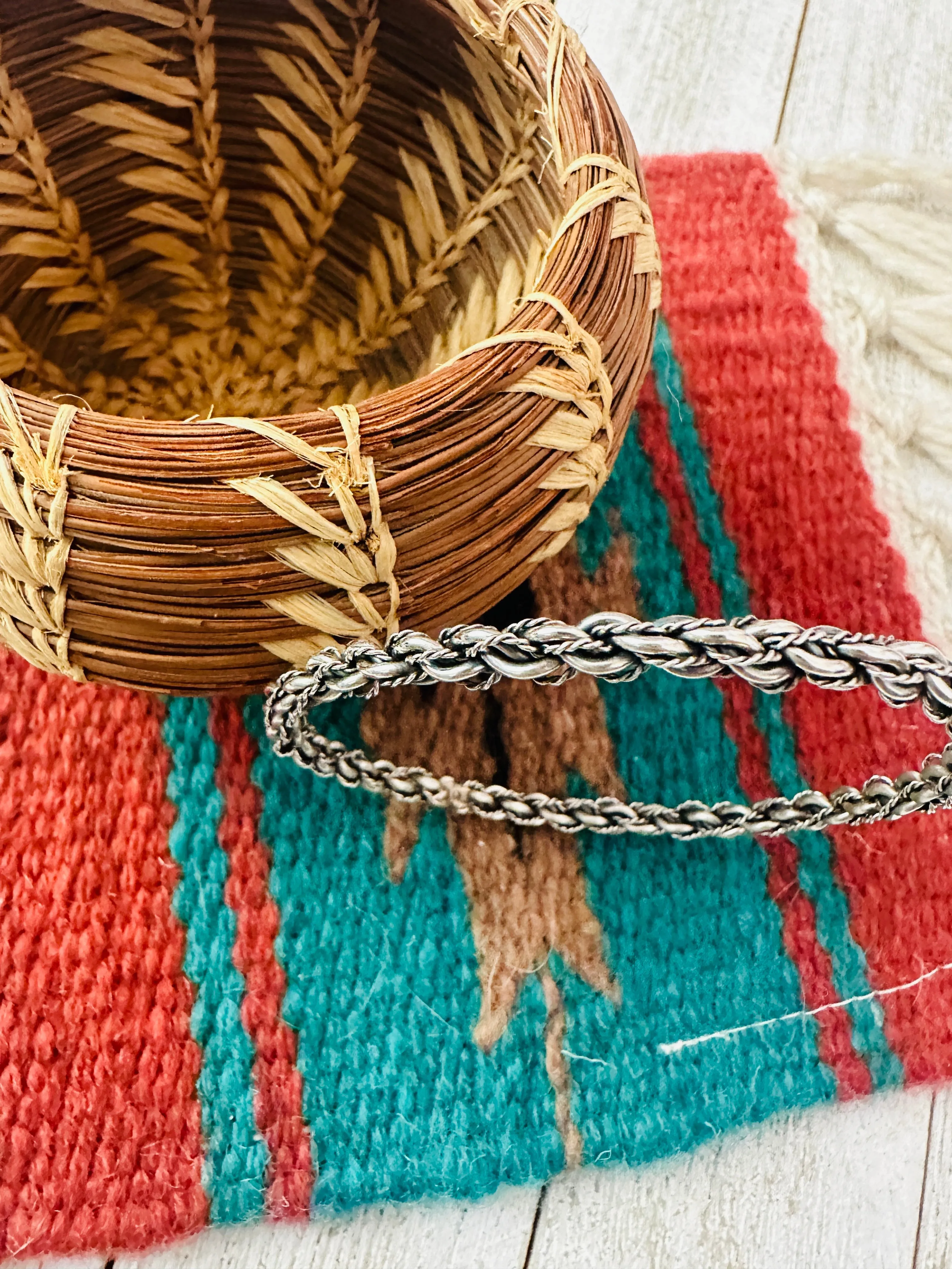 Navajo Twisted Sterling Silver Bangle Bracelet