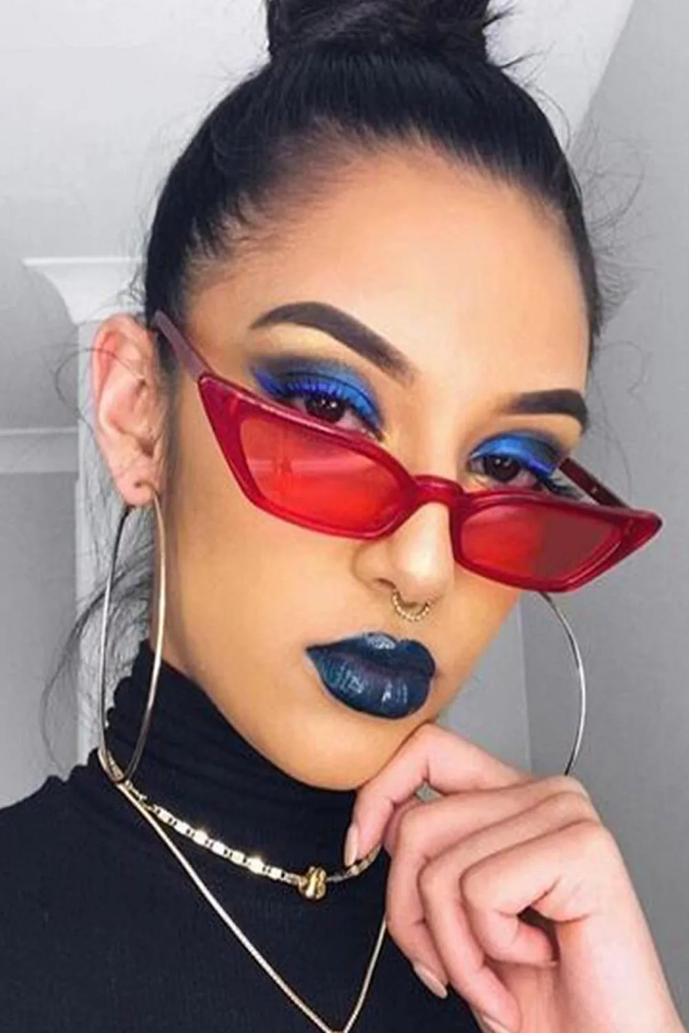 NEON Skinny Cat Eye Sunglasses