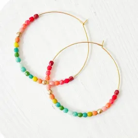 Nest Pretty Things | Large Ombre Beaded Hoops