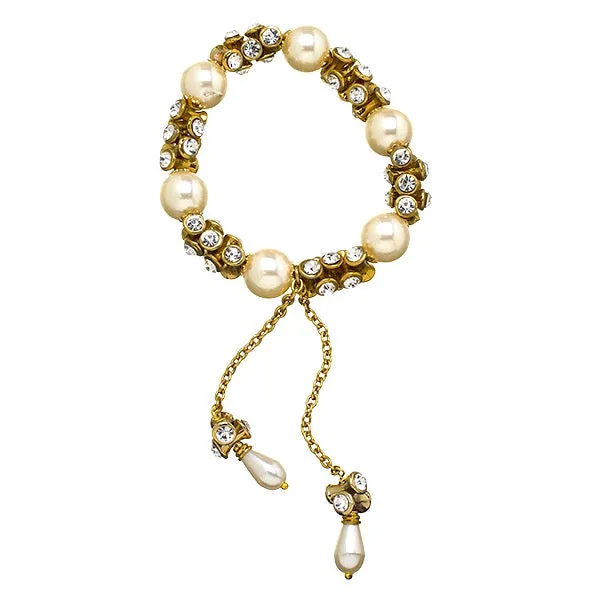 Nima Hand Bracelet in Pearl