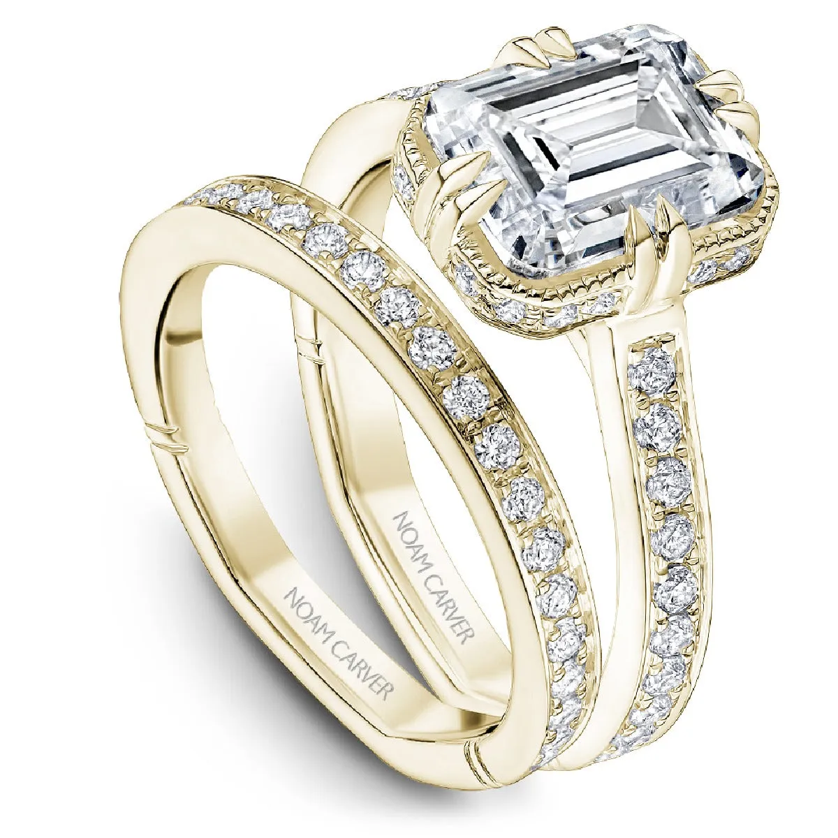 Noam Carver Atelier Straight Diamond Wedding Band in Yellow Gold