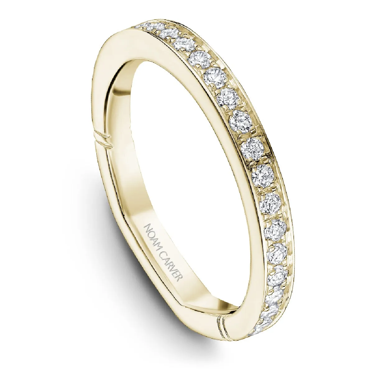 Noam Carver Atelier Straight Diamond Wedding Band in Yellow Gold