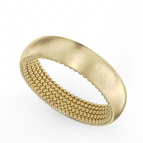 Noam Carver Mens Wedding Band in Yellow Gold