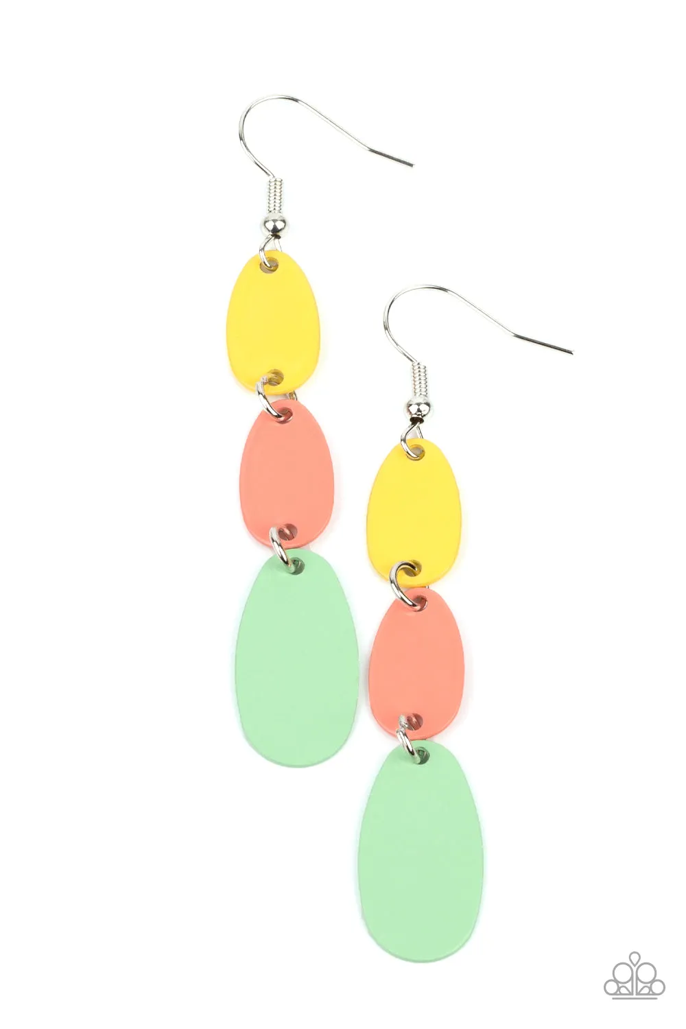 Paparazzi Earring ~ Rainbow Drops - Multi