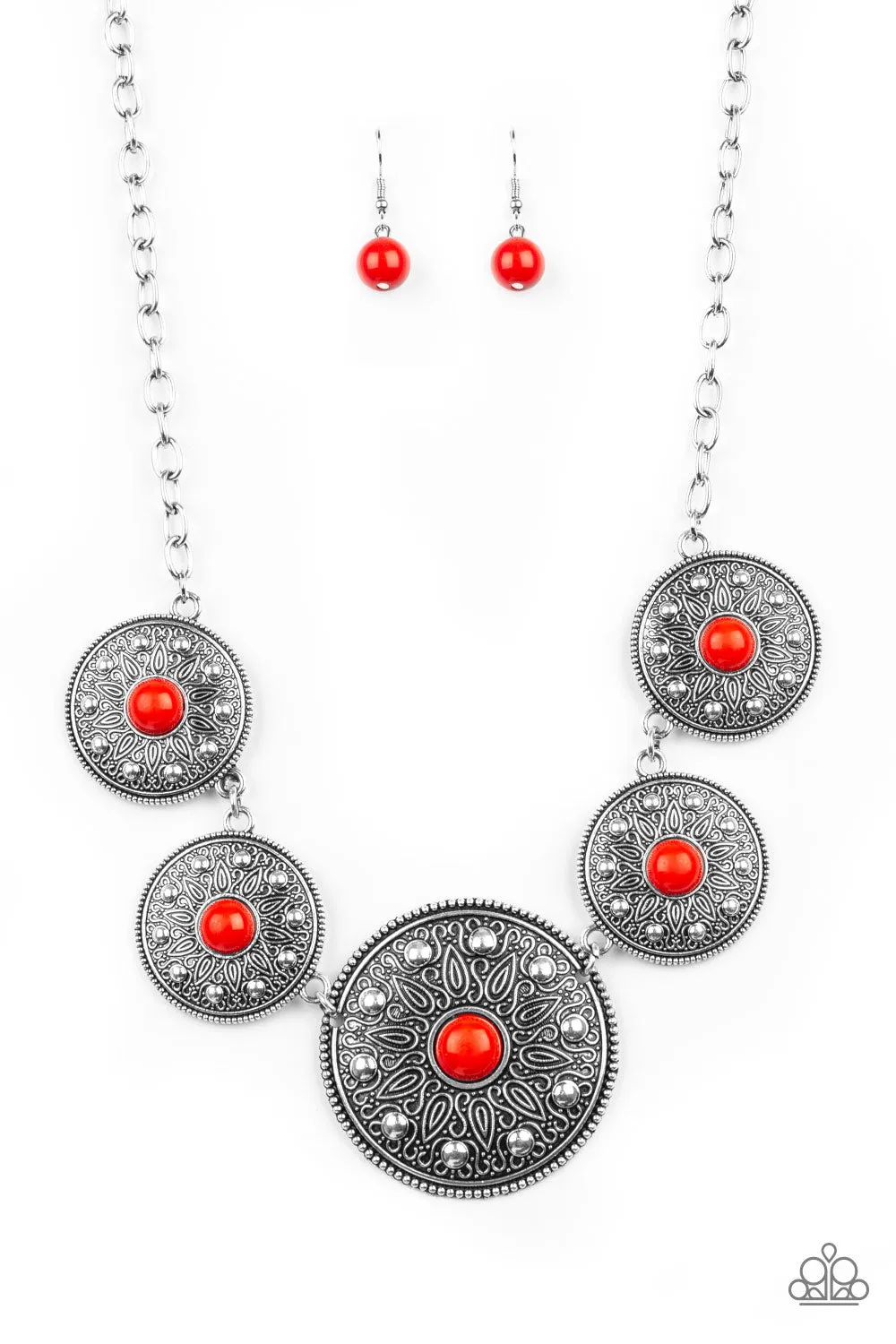 Paparazzi Hey, SOL Sister Necklace Red