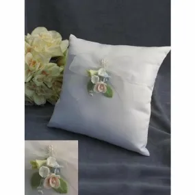 Pastel Rose Wedding Ring Bearer Pillow