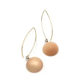 Peach Matte Moonglow Raindrop Earrings