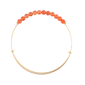 Peach Quartz Stone Bangle