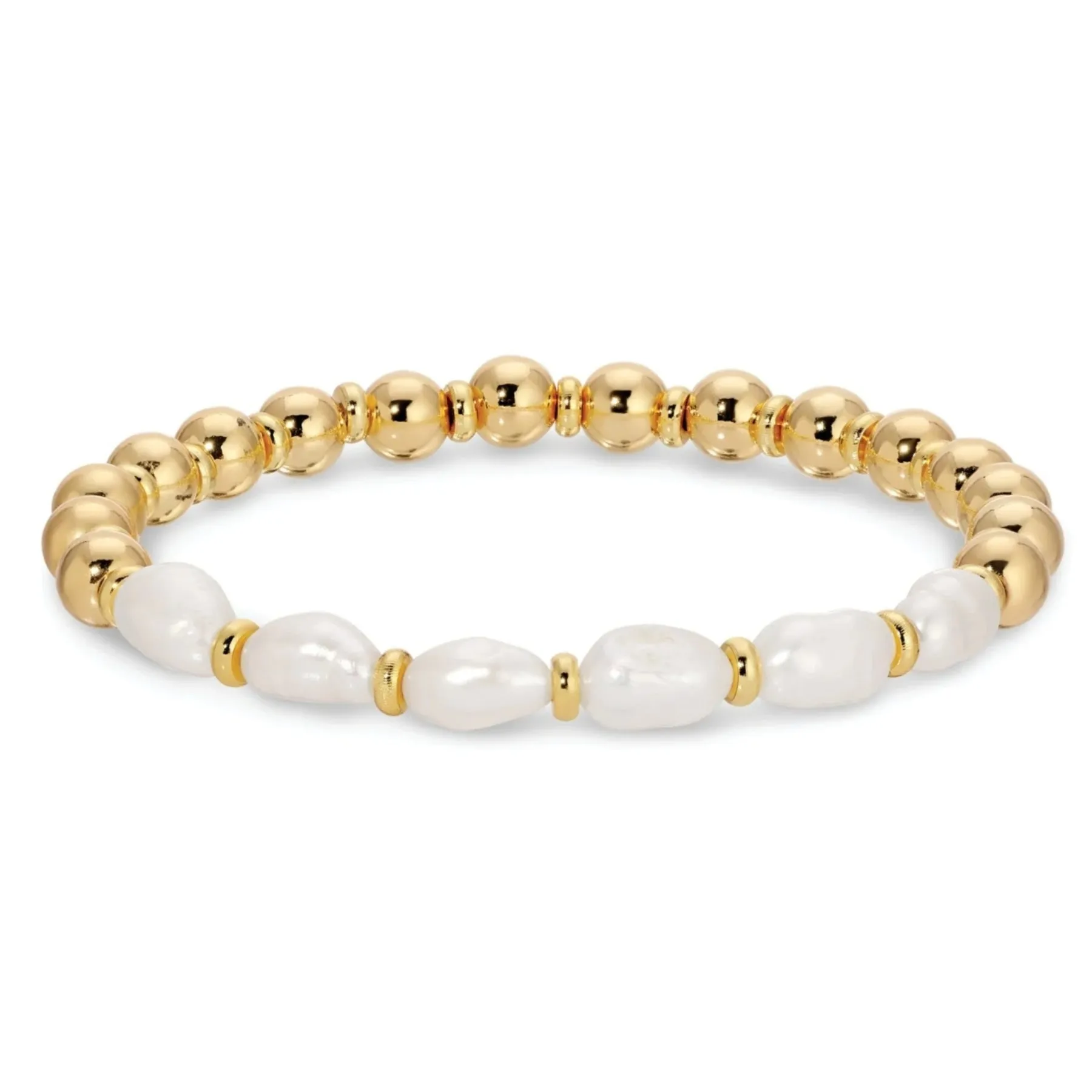 Perfectly Accented Pearl Stretch Bracelet