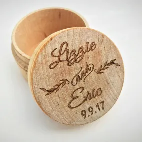 Personalized Wedding Ring and Box