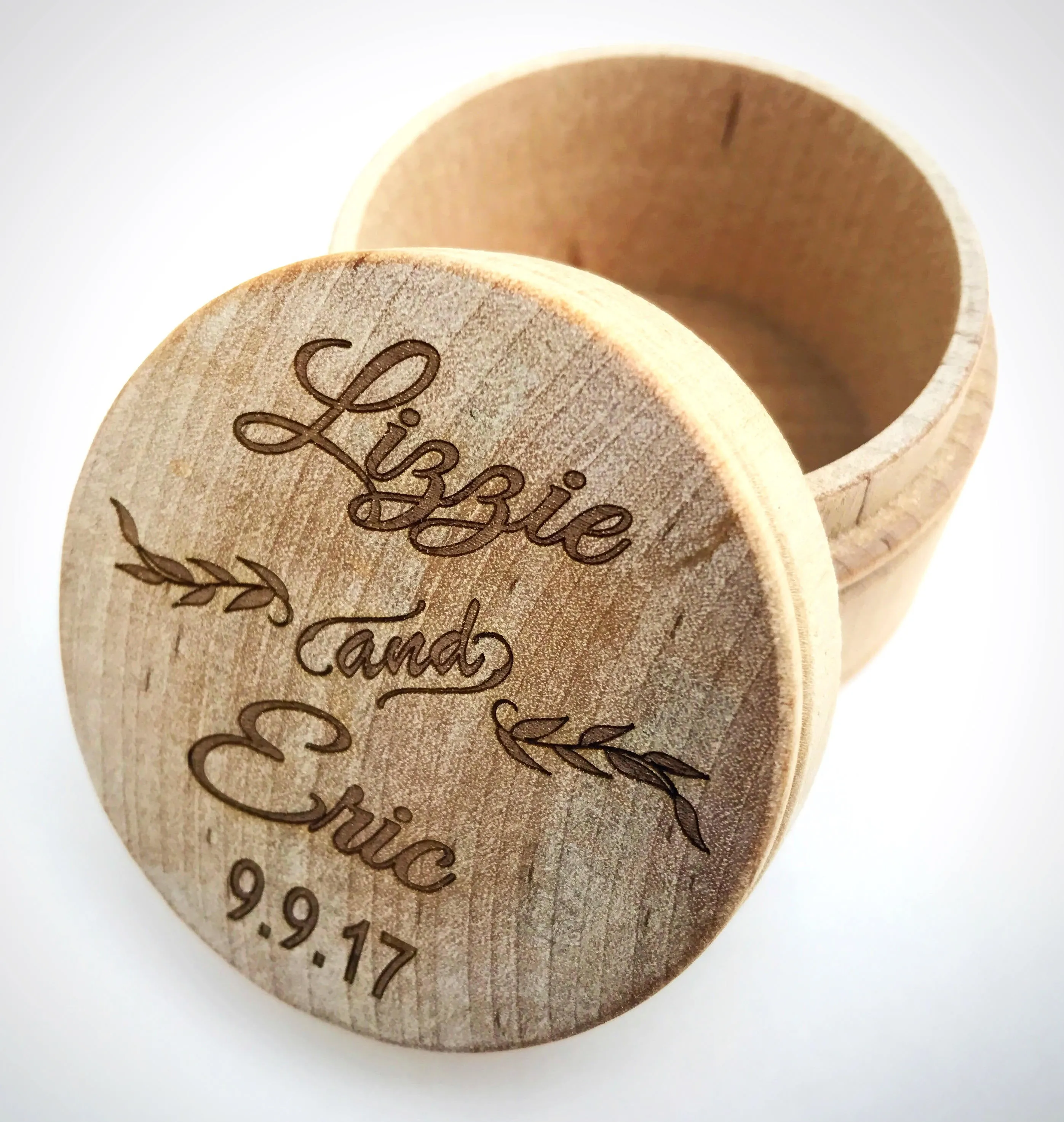 Personalized Wedding Ring and Box