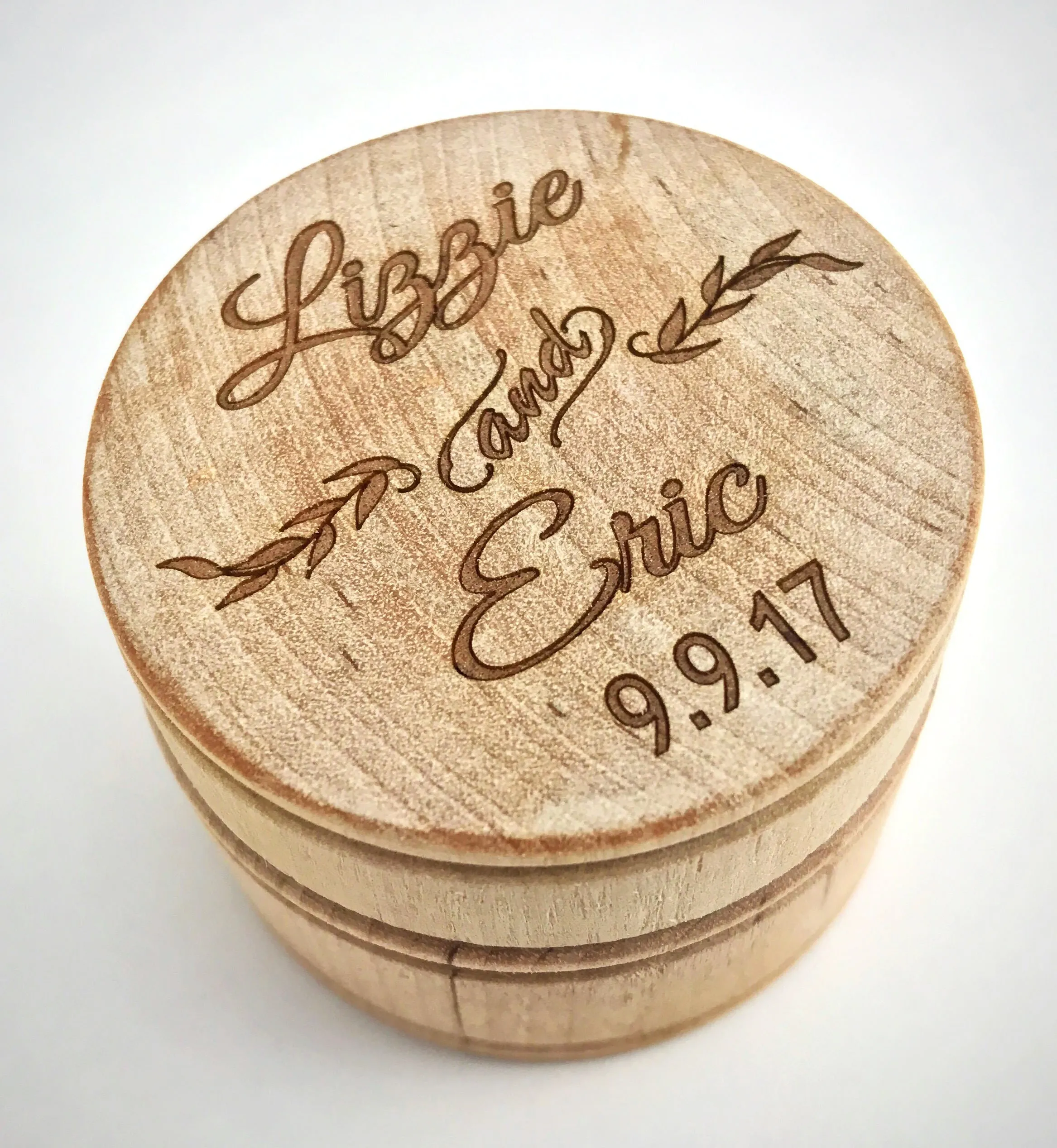 Personalized Wedding Ring and Box