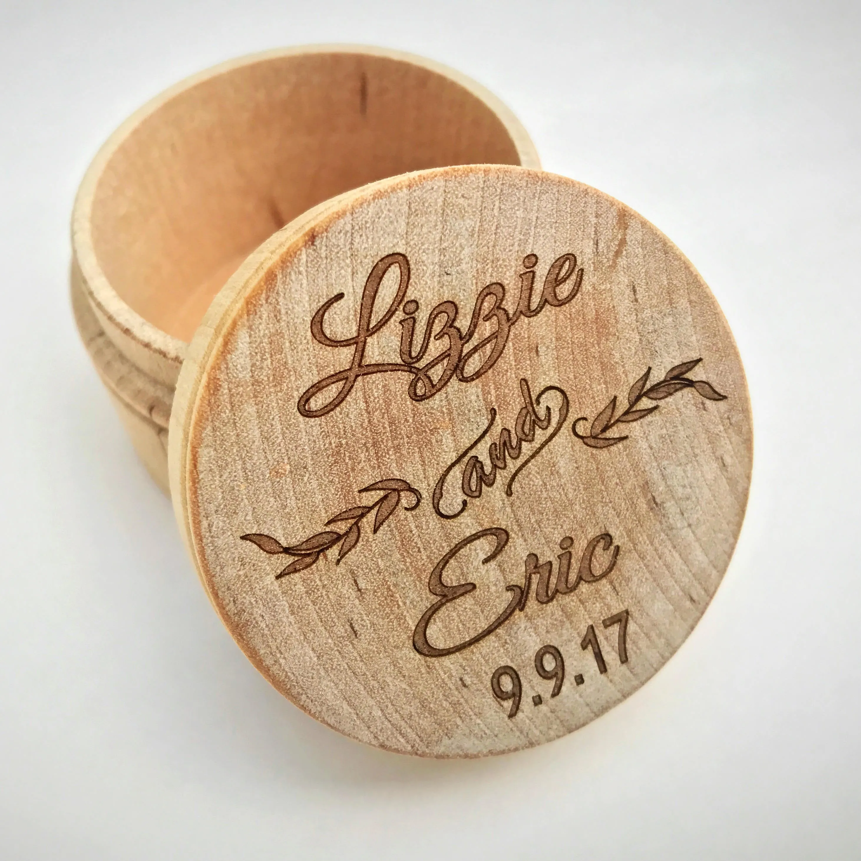 Personalized Wedding Ring and Box