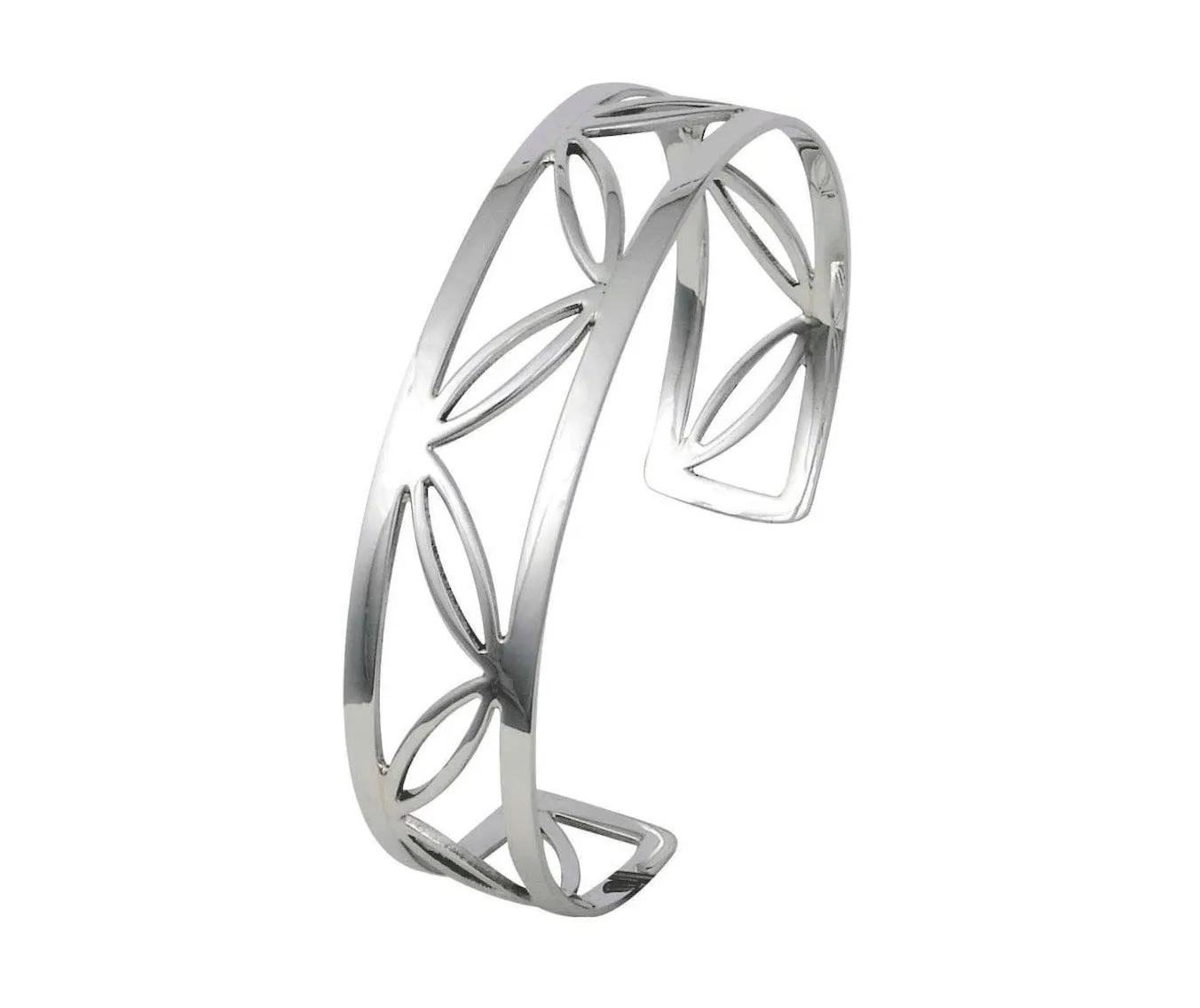 Petal Pattern Cuff Bangle