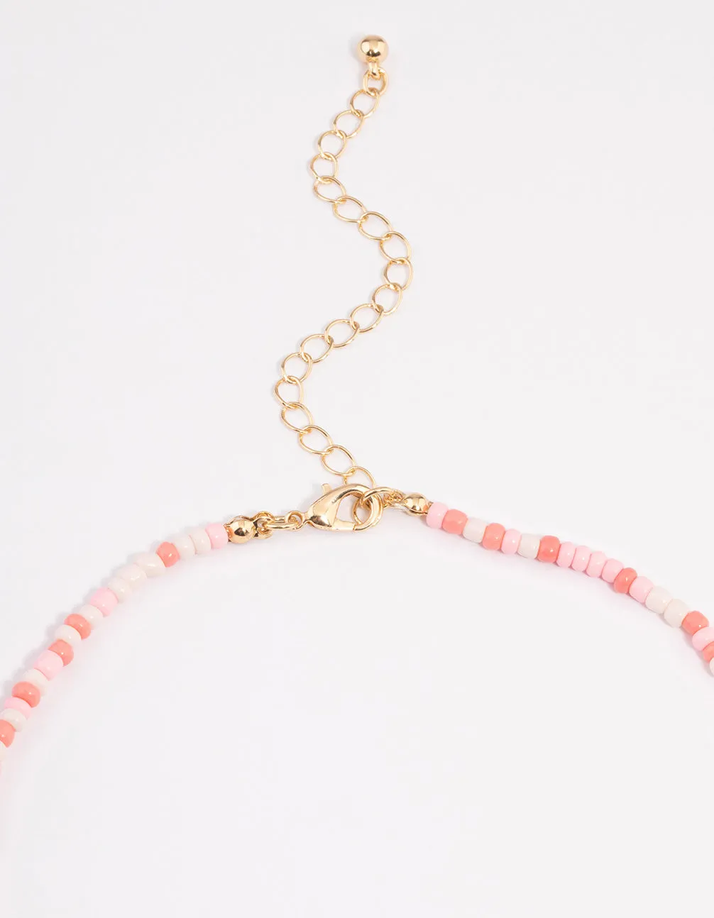 Pink Beaded Pearl Necklace