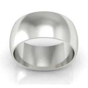 Platinum Wedding Ring Domed 10mm